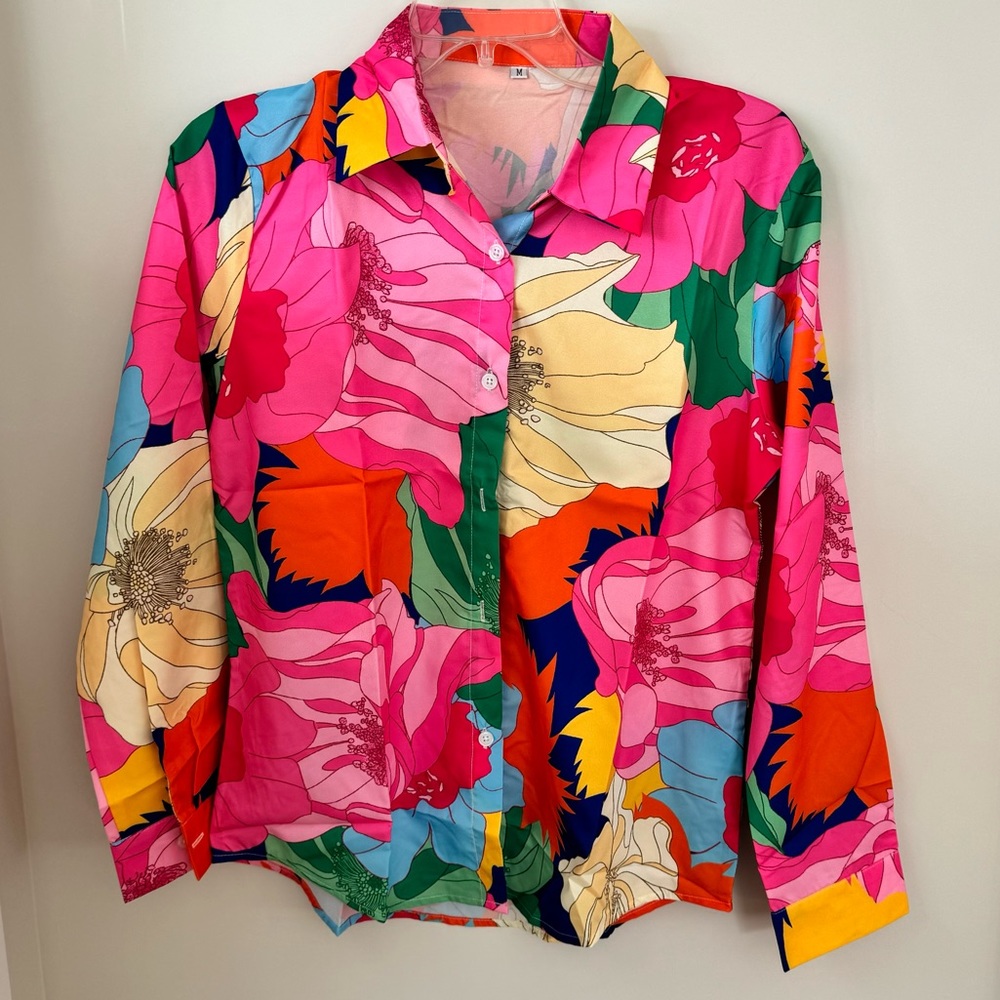 Colorful Floral Women's Blouse